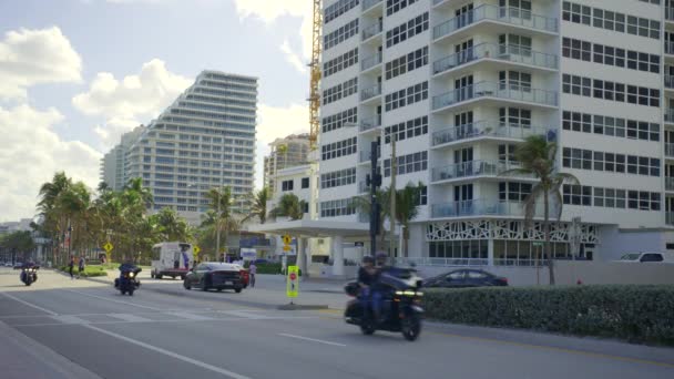 Fort Lauderdale Usa 2024 Január Szállodák A1A Fort Lauderdale Beach — Stock videók