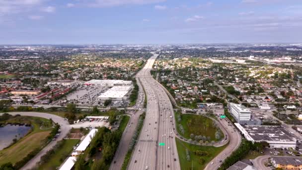 Letecké Video Dolphin Expressway Miami — Stock video