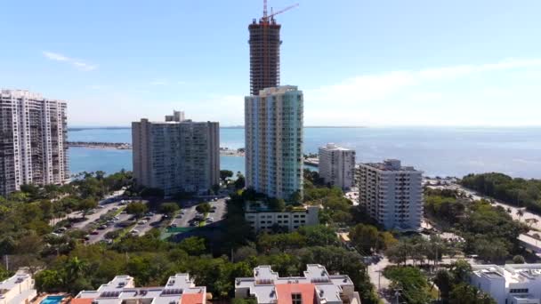 佛罗里达州迈阿密Key Biscayne的空中视频入口费 — 图库视频影像