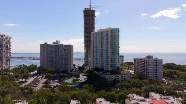 Miami Estados Unidos Enero 2024 Una Residences Miami Aerial Drone — Vídeos de Stock