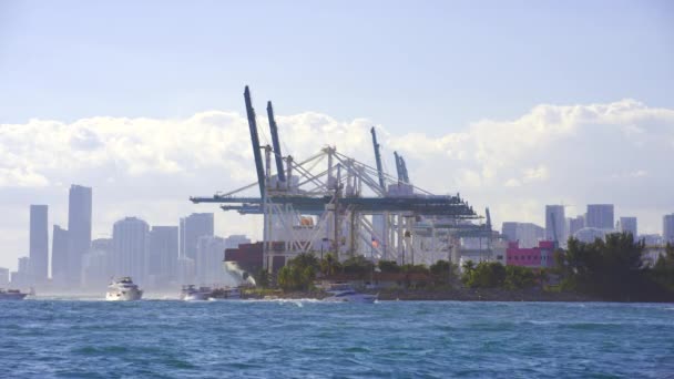 Hdr Stock Vídeo Puerto Miami 2024 — Vídeo de stock
