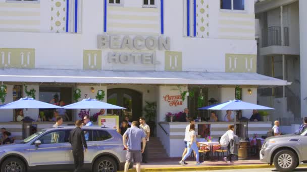 Miami Usa Februar 2024 Hdr Video Beacon Hotel Miami Ocean — Stockvideo
