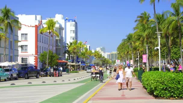 Miami Usa Února 2024 Hdr Miami South Beach Ocean Drive — Stock video
