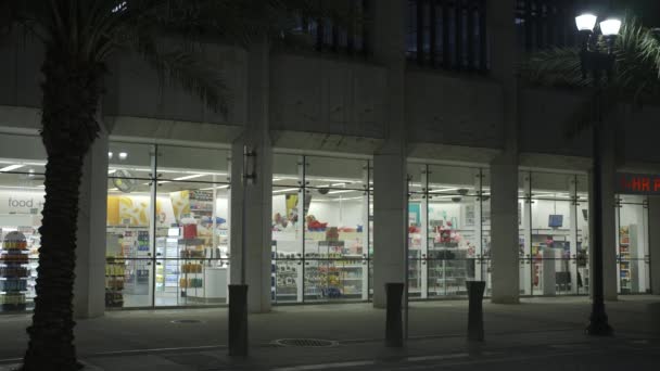 Miami Usa Febrero 2024 Noche Vídeo Hdr Walgreens Downtown Miami — Vídeos de Stock