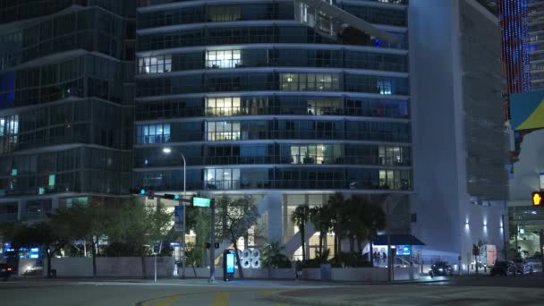 Miami Usa February 2024 888 Biscayne Boulevard Condominium Building Hdr — Stock Video