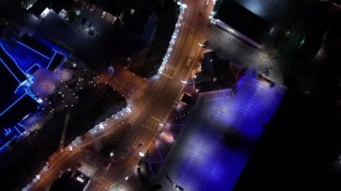 Gatlinburg üzerinden gece uçuşu Tennessee USA