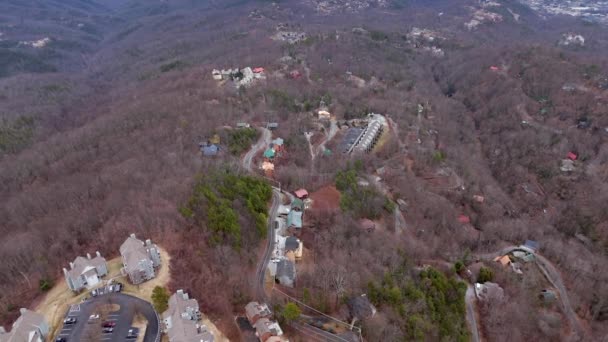 Aerial Video Homes Mountains Gatlinburg Tennessee 2024 — Stock Video