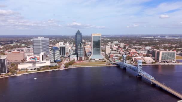Jacksonville Usa Februar 2024 Antenner Etableret Downtown Jacksonville Usa 2024 – Stock-video