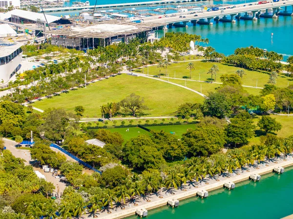 Museum Park Downtown Miami Florida Aerial Photo — Stock Photo, Image