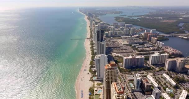 Luchtfoto Drone Video Miami Sunny Isles Beach 2024 — Stockvideo