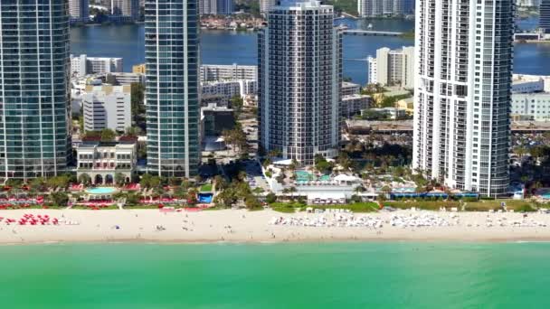 Miami Aérea 2024 Cidade Sunny Isles Beach Florida — Vídeo de Stock