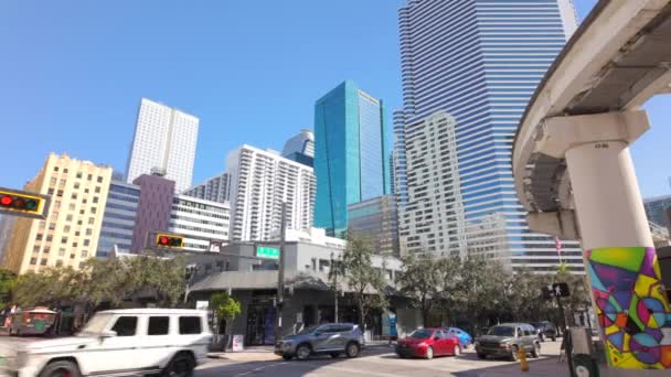 Miami Abd Şubat 2024 Miami Şehir Merkezi 2024 — Stok video
