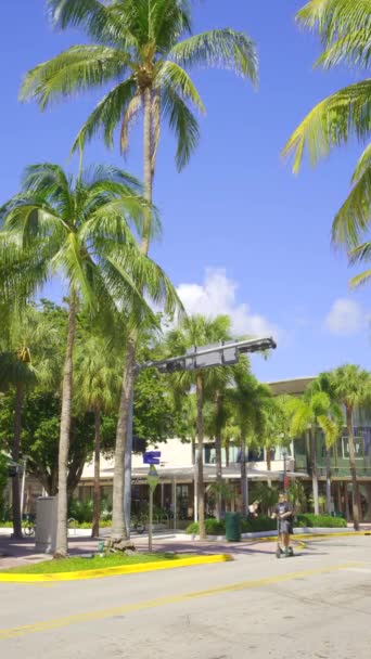 Miami Beach Usa Februari 2024 Hdr Video Vacker Dag Shopping — Stockvideo