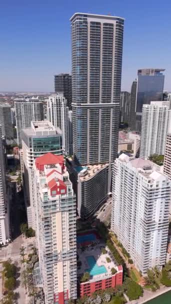 Miami Usa Února 2024 Vertikální Letecké Video Panorama Tower Miami — Stock video