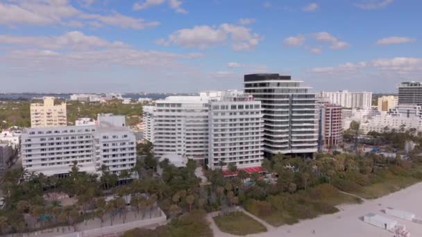 Miami Beach Floride États Unis Février 2024 Vidéo Aérienne Faena — Video