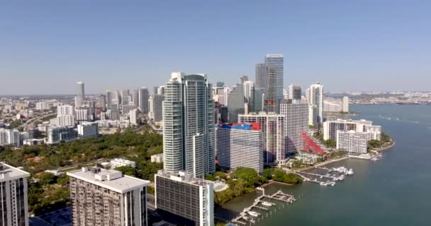 Hava Saldırısı Brickell Yeni Miami 2024 — Stok video