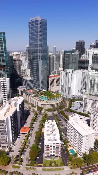 Вертикальные Небоскребы Brickell Miami 2024 — стоковое видео