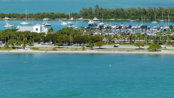 Key Biscayne Miami Beach Antenn — Stockvideo