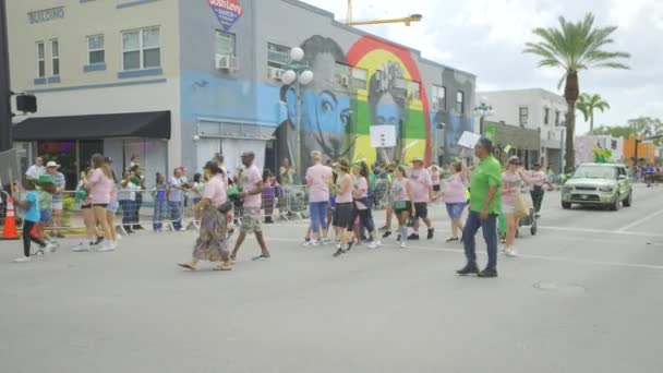 Hollywood Usa Maart 2024 Leraren Voor Maura Patricks Day Parade — Stockvideo