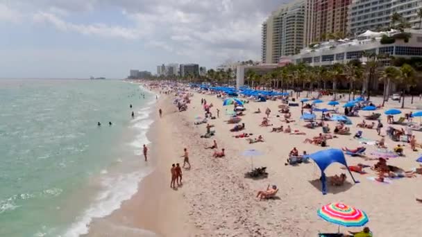 Fort Lauderdale Usa Marca 2024 Tłumy Studentów Fort Lauderdale Beach — Wideo stockowe