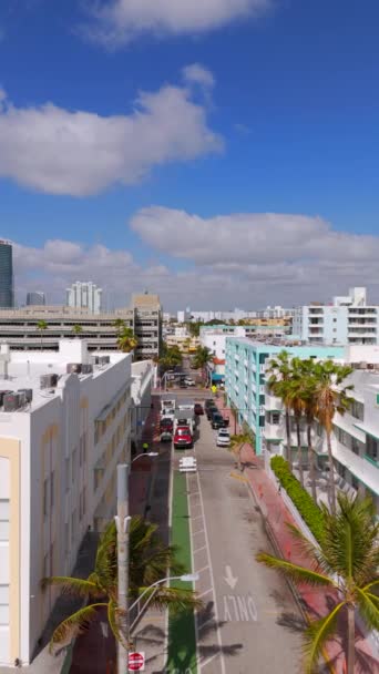 Miami Beach Usa Března 2024 Vertikální Letecké Záběry Hotely Miami — Stock video