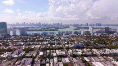 Miami Florida sel bölgeleri 4k 60p İHA videosu