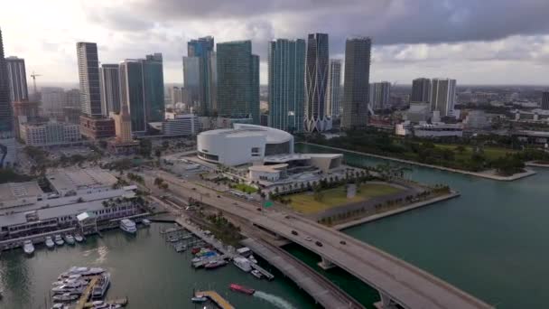 Miami Usa Marca 2024 2024 Wideo Drona Powietrzna Kaseya Center — Wideo stockowe
