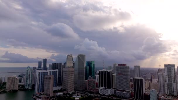 Videostormen Vanuit Lucht Boven Miami 2024 — Stockvideo