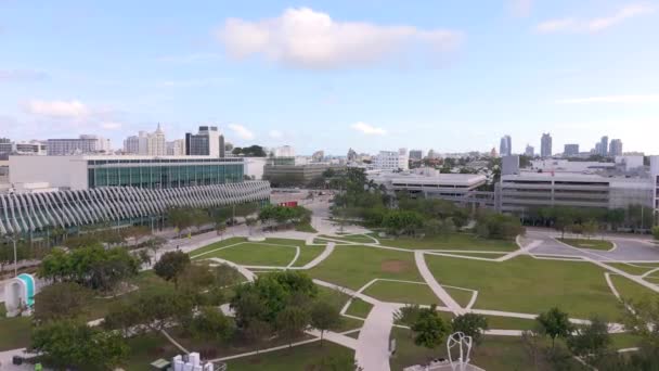 Miami Beach Usa Mars 2024 Flygdrönare Video Pride Park Miami — Stockvideo