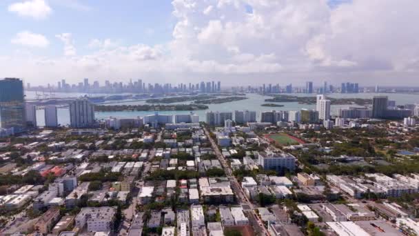 Miami Florida Översvämningsområden 60P Drönare Video — Stockvideo
