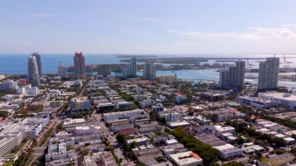 Letecký Dron Miami Beach 2024 — Stock video