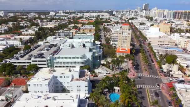 Miami Beach Usa Mars 2024 Flygvideo Miami Beach Polisstation Washington — Stockvideo