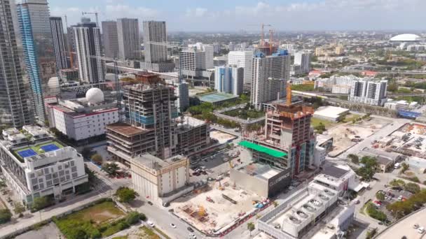Miami Yhdysvallat Maaliskuuta 2024 Uudisrakentaminen Miamin Keskusta 2024 — kuvapankkivideo