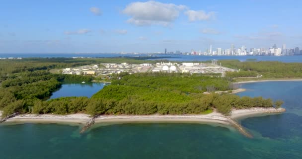 Virginia Key Beach Miami Luchtfoto Video 2024 — Stockvideo