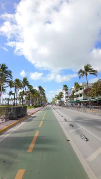 Miami Beach Estados Unidos Marzo 2024 Paseo Bicicleta Miami Beach — Vídeos de Stock