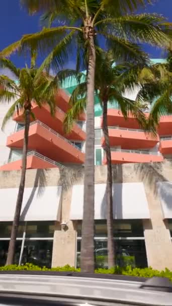Miami Beach Estados Unidos Marzo 2024 Edificios Art Deco Miami — Vídeo de stock