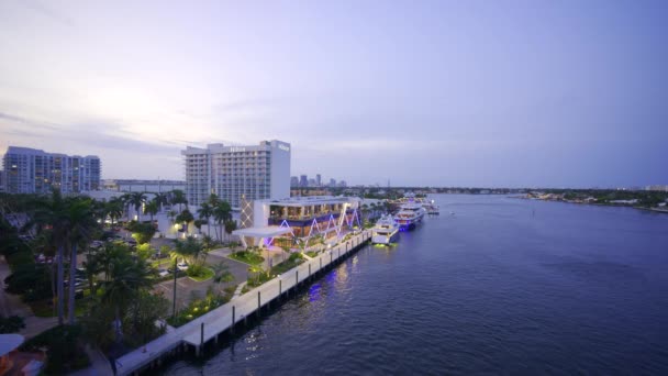 Fort Lauderdale Usa Marca 2024 Hilton Fort Lauderdale Marina Hdr — Wideo stockowe