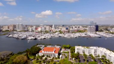 Hava aracı stok videosu Palm Beach Uluslararası Tekne Fuarı 2024