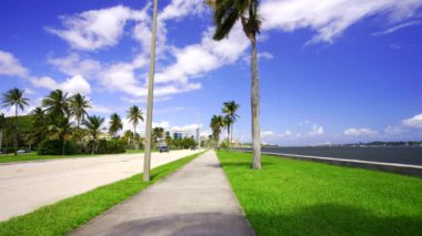 HDR hisseleri Batı Palm Beach Florida yeşil çimenler ve mavi gökyüzü 2024
