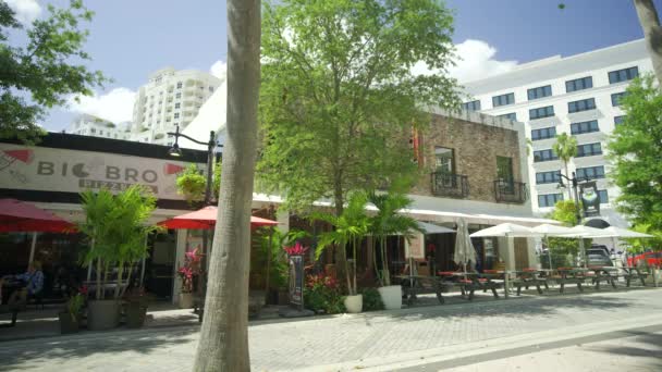 West Palm Beach Ηπα Μαρτίου 2024 Εστιατόρια Στο Κέντρο Της — Αρχείο Βίντεο