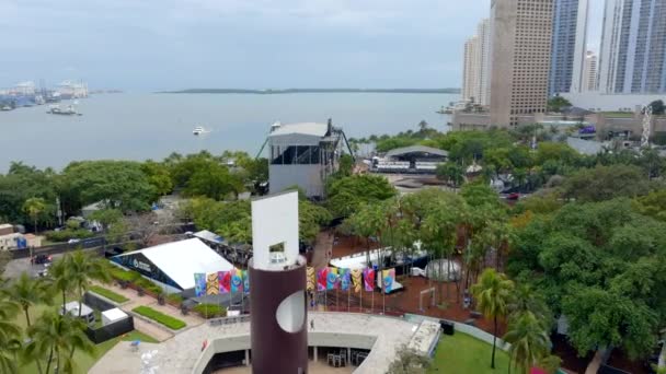 Miami Usa March 2024 Ultra Music Festival Concert Stage Construction — Stock Video