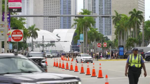 Miami Eua Março 2024 Ultra Music Festival Concert Stage Construction — Vídeo de Stock