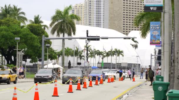 Miami Usa March 2024 Ultra Music Festival Concert Stage Construction — Stock Video