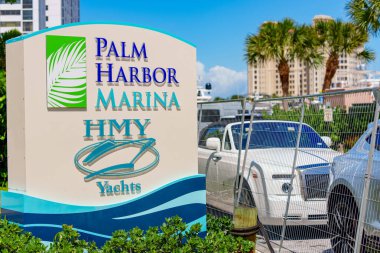 West Palm Beach, FL, USA - March 24, 2024: Stock photo Palm Harbor Marina West Palm Beach clipart