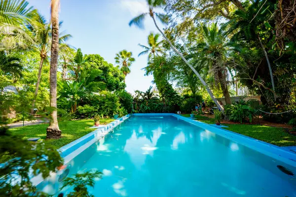 Swimmingpool Hemingway Home Key West Florida — Stockfoto