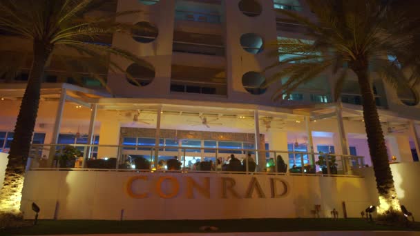 Fort Lauderdale Estados Unidos Marzo 2024 Vídeo Nocturno Conrad Fort — Vídeos de Stock