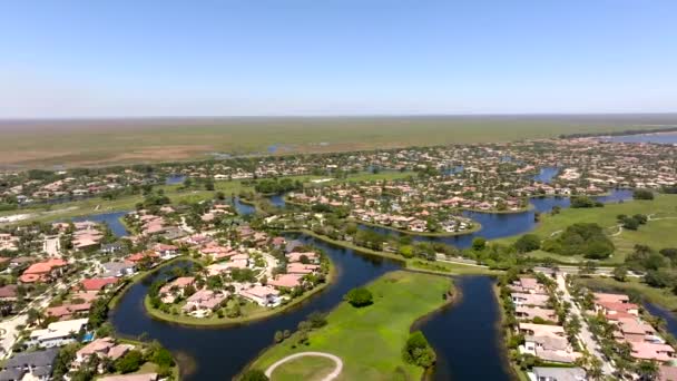 Parkland Floryda Dzielnice Przy Everglades Zdjęć Lotniczych — Wideo stockowe