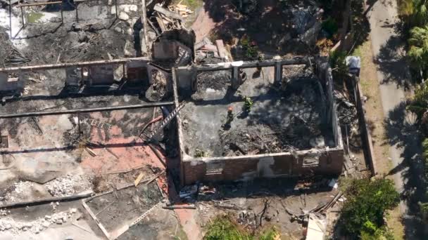 Massive Hausbrände Parkland Florida Feuerwehrleute Arbeiten Daran Die Flammen Löschen — Stockvideo