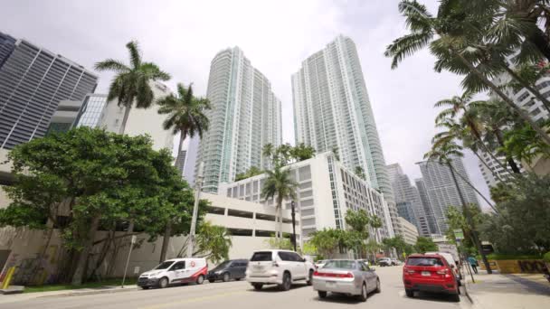 Video Saham Brickell Bay Drive Miami 2024 — Stok Video