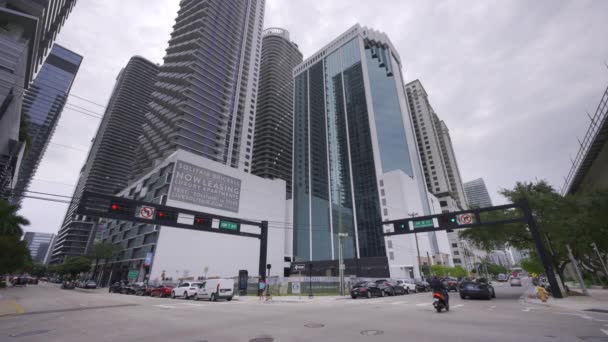 Miami Eua Abril 2024 Local Futuro Brickell Gateway Luxo Edifício — Vídeo de Stock
